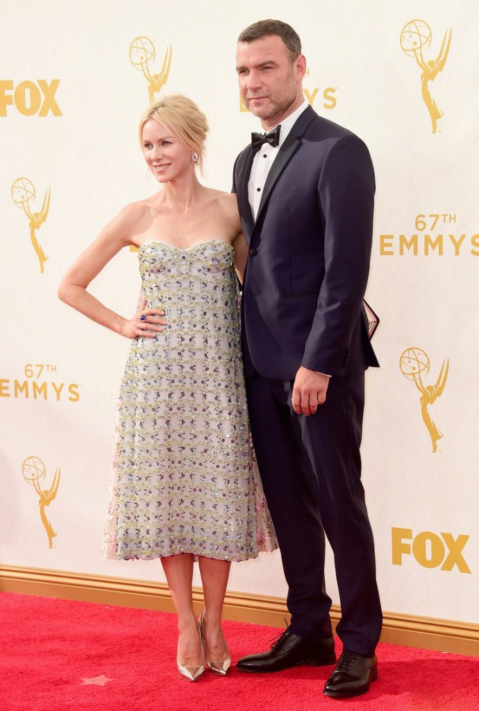 LOS ANGELES, CA - SEPTEMBER 20:  Actors Naomi Watts and Liev Schreiber attend the 67th Annual Primetime Emmy Awards at Microsoft Theater on September 20, 2015 in Los Angeles, California.  (Photo by Frazer Harrison/Getty Images)